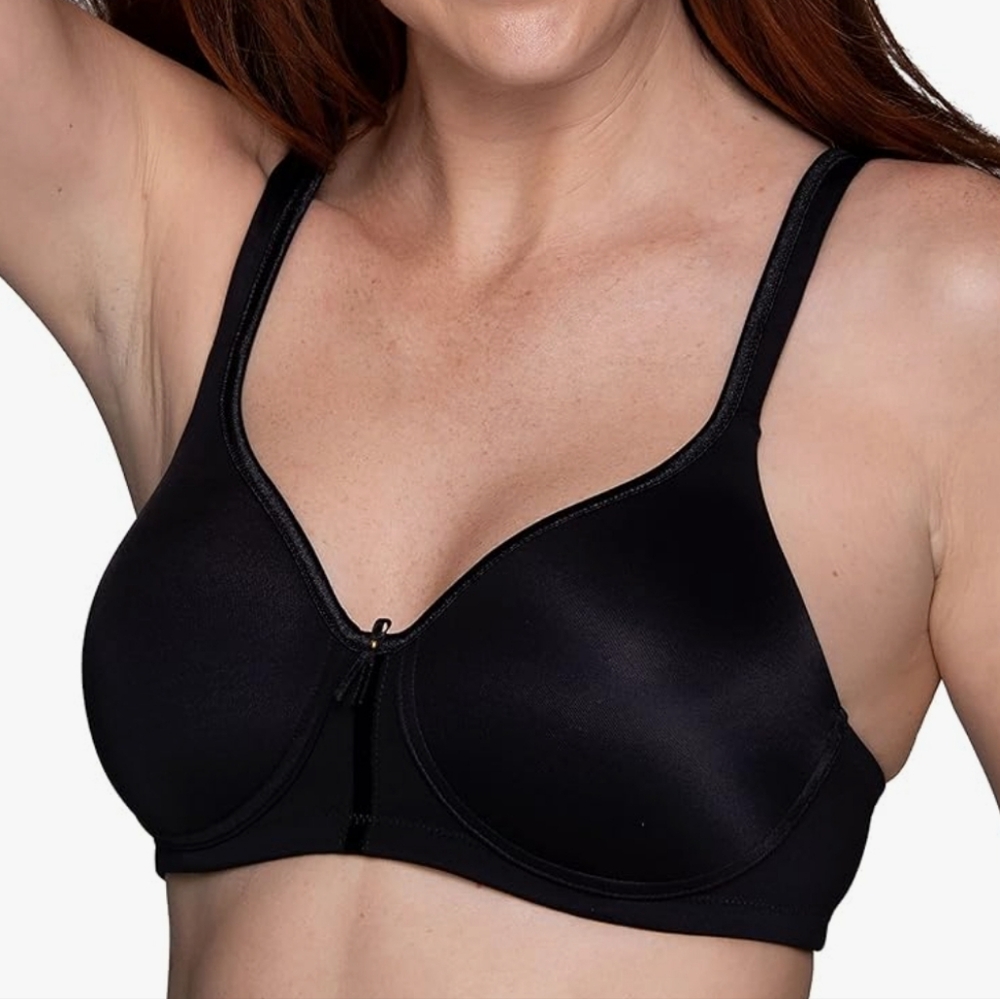 VANITY FAIR‎ Body Cares Full Coverage Wireless T-Shirt Bra Classic Black 36D NWT